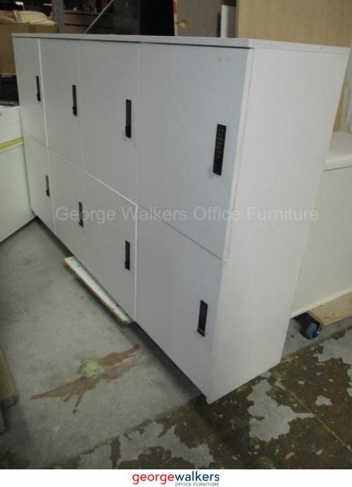 Filing & Storage - Locker - Melteca Lockers with Keypad - White - 2000 x 420 x 1200mm