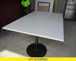 1x Table Boardroom Table Metal Base Table - 1800 x 1200 mm