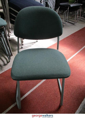 Reception Chair Padded Seat Green