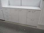 6-Drawers Credenza with Double Doors White 1600 mm