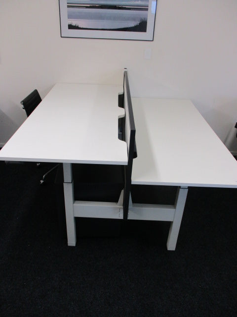 2-Pod Desk Adjustable Height White