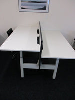 2-Pod Desk Adjustable Height White