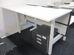 2-Pod Desk Adjustable Height White