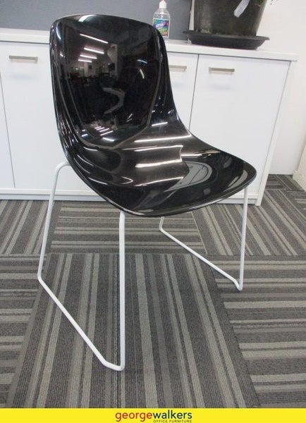 PR3276 - Black Stackable Chair - George Walkers Office Furniture Megastore
