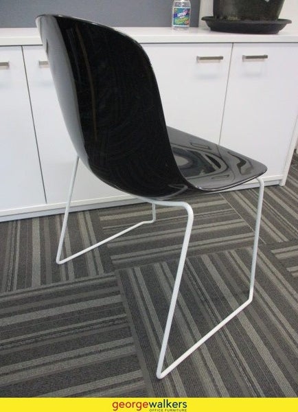 PR3276 - Black Stackable Chair - George Walkers Office Furniture Megastore