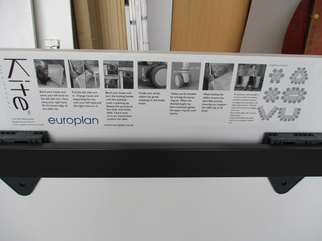 Flip Table Foldable Mobile Table - 1500 x 750 x 750 mm