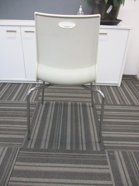 Dining Chair Chrome Legs Off-White