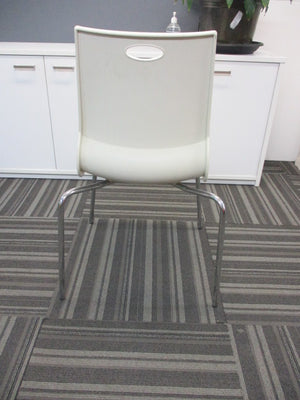 Dining Chair Chrome Legs Off-White