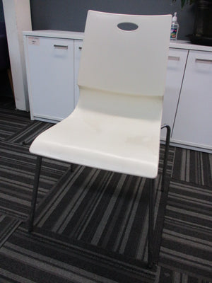Dining Chair Chrome Legs Off-White
