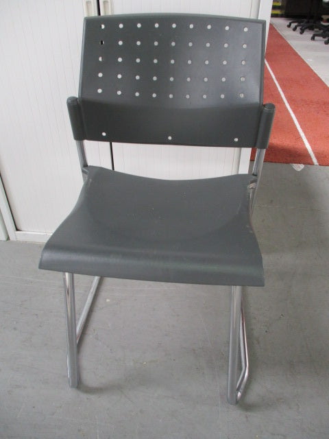 Reception Chair Sled Type Base Grey