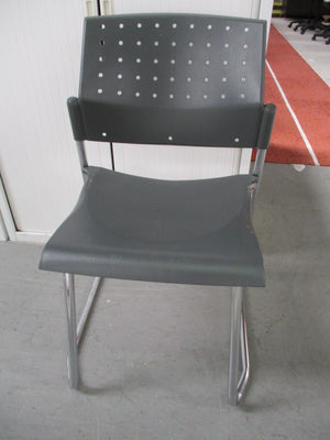 Reception Chair Sled Type Base Grey