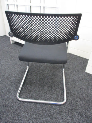 Meeting Chair Chrome Frame Black