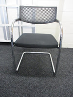 Meeting Chair Chrome Frame Black