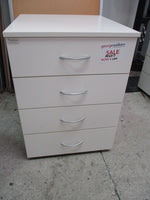 4-Drawers Mobile Cabinet White 460mm