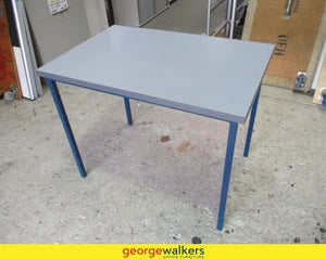900mm Canteen Table Metal Leg Blue