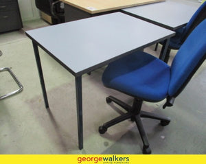 900mm Canteen Table Metal Leg Blue
