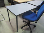 900mm Canteen Table Metal Leg Blue