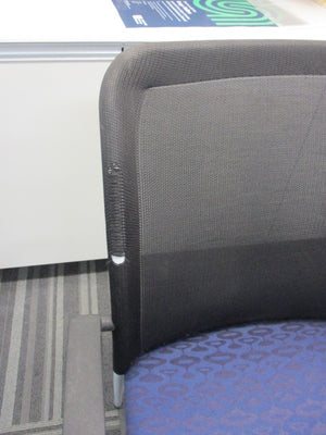 Reception Chair with Arms Blue