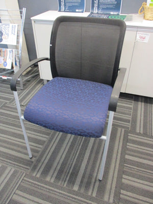 Reception Chair with Arms Blue