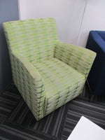 Single Seater Patterned Armchair Green