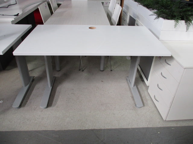 1200mm Straight Desk Melteca White