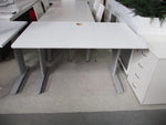 1200mm Straight Desk Melteca White