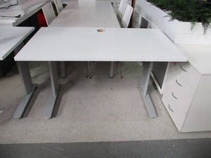 1200mm Straight Desk Melteca White