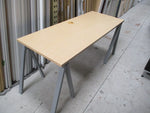1500mm Straight Desk Trestle Table Tawa/Maple