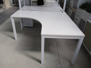 1500mm L-Shaped Desk Corner Table White