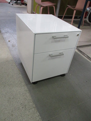 2-Drawers Mobile Cabinet White