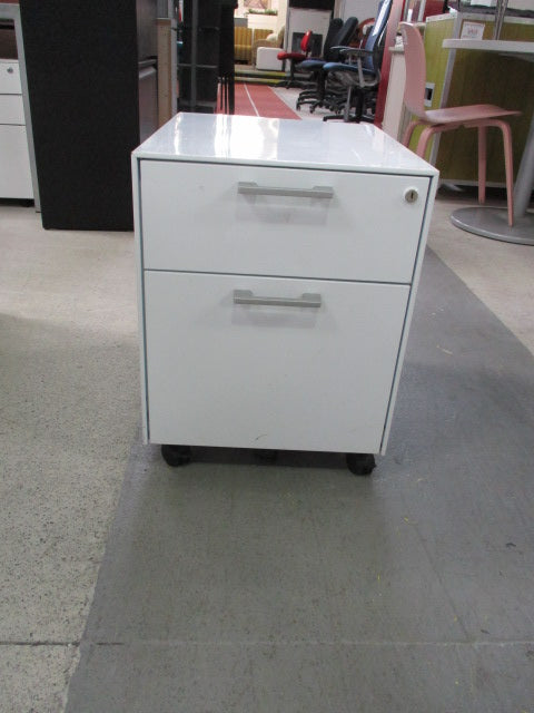 2-Drawers Mobile Cabinet White