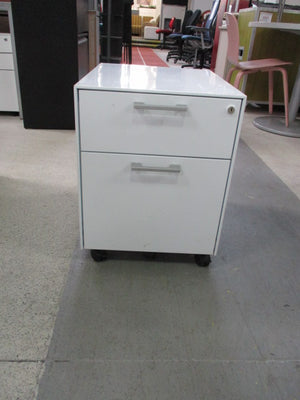 2-Drawers Mobile Cabinet White