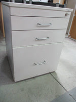3-Drawer Mobile Filing Cabinet White