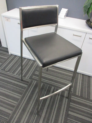 Jazz Vinyl High Chair Stool Black