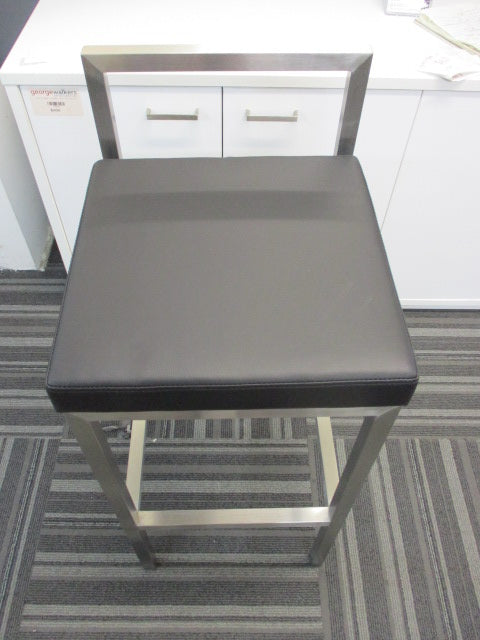 Rubik Vinyl Barstool High Chair Black