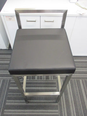 Rubik Vinyl Barstool High Chair Black