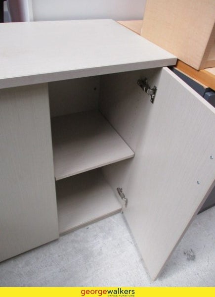 3-Door Credenza Office Cupboard Woodgrain