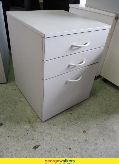 3-Drawer Mobile Cabinet 470mm Grey