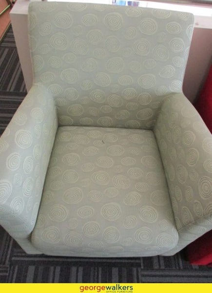 Occasional Chair Patterned Design Green