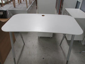 Desk - Student Table - Height Adjustable - White - 1200 X 650 mm