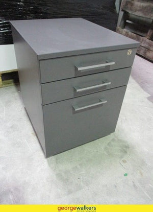 3-Drawer Mobile Cabinet Charcoal