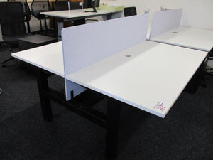 Desk - Workstation - 2-Person Pod - White - 1500 x 1600 x 720mm