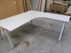 1800mm Office Corner Desk L-Shaped Desk Silver Strata