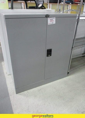 2-Door Metal Cabinet Precision Grey - 900 x 480 x 1010 mm