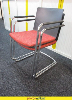1x Reception Chair Red