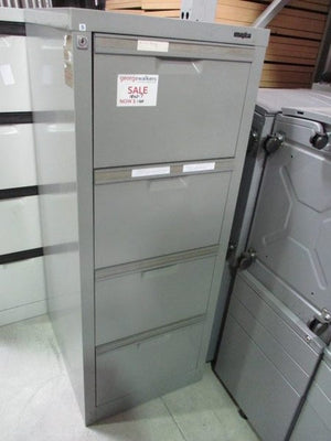 4-Drawer Filing Cabinet Grey - 500 x 620 x 1310 mm