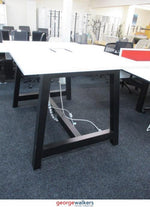 Bar Leaner Meeting Table - White - 2400 x 1200 mm