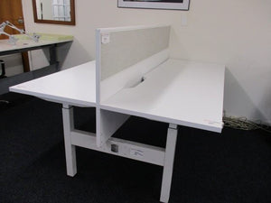 2-Person Pod Desk Melteca White 2000mm
