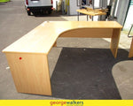 L-Shaped Desk Corner Workstation Table - Tawa - 1800 x 730 mm