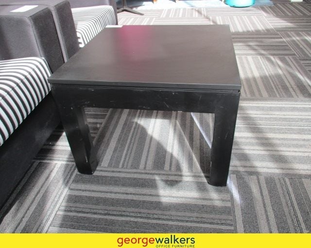Office Coffee Table Black Woodgrain - 600 x 600 x 440 mm